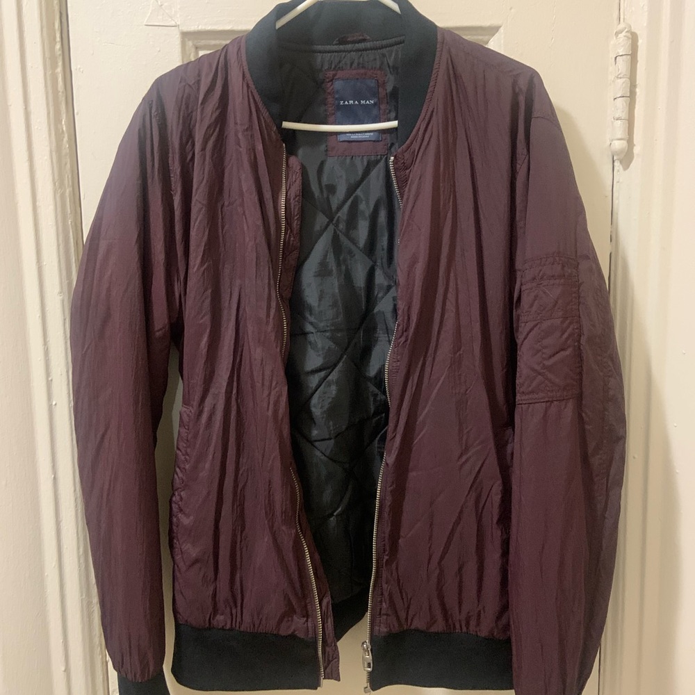 Mens burgundy Zara Jacket!